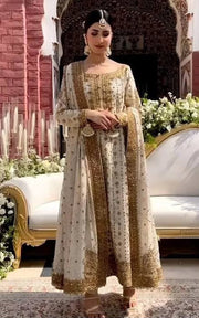 Haris Shakeel White Dress