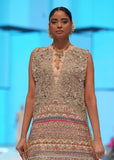 Saira Shakira – Ivory Printed Stripe Silk Kaftan