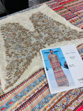 Saira Shakira – Ivory Printed Stripe Silk Kaftan