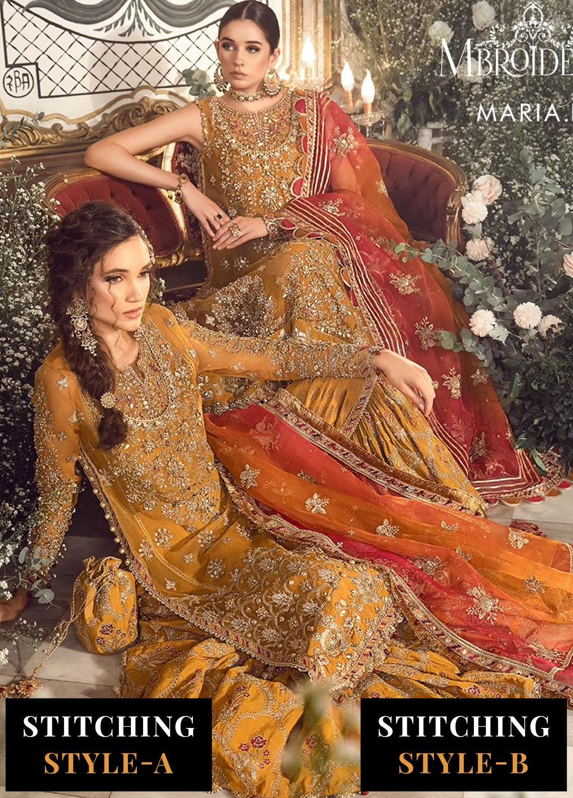 Mbroidered By Maria B Embroidered Organza Suits Unstitched 4 Piece MB23MW D7 - Luxury Collection