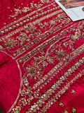 Nomi Ansari NAOW-800 – Multi-Hued Raw Silk Hand Embellished Suit