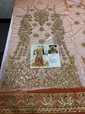 Afrozeh Rangreza Unstitched 7-Piece Embroidered Bridal Suit | Premium Net & Raw Silk