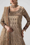 Maria B Zuhaal | Premium Tissue Zarri Embroidered Sharara with Masoori Dupatta