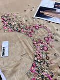 Hussain Rehar Aurelia Gold Raw Silk Luxury Formal Dress