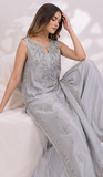 Vintage Ivory Bloom – Luxury Formal 3 Piece Suit (Tussel Silk Embellished)