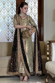 Harris Shakeel HR 06 – Luxury Formal 3 Piece Suit (Tissue Zari Embellished)