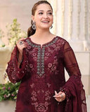 Maria B - 3 Pc Embroidered chiffon