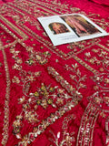 Nomi Ansari NAOW-800 – Multi-Hued Raw Silk Hand Embellished Suit