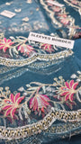 Mirha Imran Tealeh - Embroidered Teal Green Long Shirt & Silk Sharara