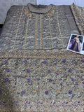 Husain Rehar Lunara – Luxury Formal 3 Piece Suit (Tissue Zari Embellished)