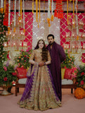 Ahmed Sultan MI-01 | Premium Zarri Tissue Bridal Lehenga with Naqshi & Dabka Embroidery