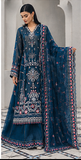 Mirha Imran Tealeh - Embroidered Teal Green Long Shirt & Silk Sharara