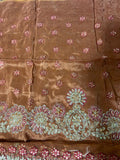 Faiza Saqlain – Luxury Formal Gharara Suit (Tussel Silk Embellished)