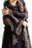 Maria B - 3 Pc Embroidered chiffon Black