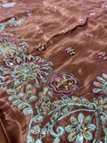Faiza Saqlain – Luxury Formal Gharara Suit (Tussel Silk Embellished)