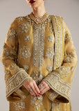 Husain Rehar Zesty – Lime Yellow Luxury Suit with Velvet Palazzo