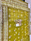 Faiza Saqlain – Luxury Formal Gharara Suit (Tussel Silk Embellished)