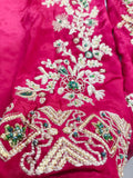 Abeera Usman Burgundy Dusk – Luxury Tussel Silk Suit