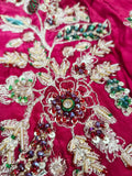 Abeera Usman Burgundy Dusk – Luxury Tussel Silk Suit