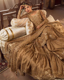 Faiza Saqlain – Luxury Formal Gharara Suit (Tussel Silk Embellished)