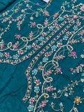 Farah Talib Aziz – Avisa Emerald  Luxury Formal 3 Piece Suit (Tussel Silk Embellished)