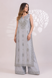 Vintage Ivory Bloom – Luxury Formal 3 Piece Suit (Tussel Silk Embellished)