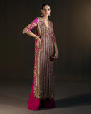 Sana Safinas B-389 – Luxury Korean Raw Silk Suit with Embroidered Hand Work