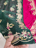 Abeera Usman Burgundy Dusk – Luxury Tussel Silk Suit