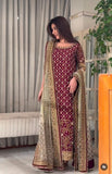 Harris Shakeel Areesha – Luxury Formal 3 Piece Suit (Tussel Silk Embellished)