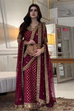 Harris Shakeel Aisha Afridi – Luxury Formal 3 Piece Suit (Tussel Silk Embellished