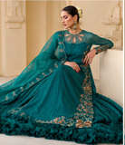 Maria B Zamrood Ara – Luxury Organza Sharara Suit with Adda Work