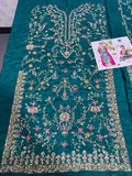 Farah Talib Aziz – Avisa Emerald  Luxury Formal 3 Piece Suit (Tussel Silk Embellished)