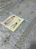 Vintage Ivory Bloom – Luxury Formal 3 Piece Suit (Tussel Silk Embellished)