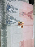 Maria B Ombre Blossom Embroidered Pishwas with Dupatta | Pink & Grey