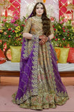 Ahmed Sultan MI-01 | Premium Zarri Tissue Bridal Lehenga with Naqshi & Dabka Embroidery