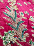 Abeera Usman Burgundy Dusk – Luxury Tussel Silk Suit