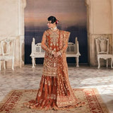 Afrozeh Rangreza Unstitched 7-Piece Embroidered Bridal Suit | Premium Net & Raw Silk