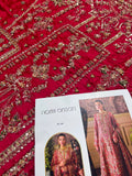 Nomi Ansari NAOW-800 – Multi-Hued Raw Silk Hand Embellished Suit