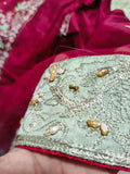 Product Title
Tabeer – Magenta Sheesha Silk Suit with Hand Work