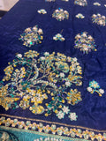 Vintage Zohra – Luxury Formal 3 Piece Suit (Tussel Silk Embellished)
