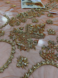 Afrozeh Rangreza Unstitched 7-Piece Embroidered Bridal Suit | Premium Net & Raw Silk