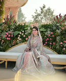 Nomi Ansari Maryam Nawaz Multi Color | Premium Tassel Silk Embroidered Ensemble