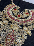 Sarazara Lunara | Premium Tassel Silk Embroidered Ensemble with Trouser & Accessories