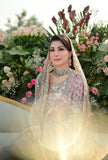 Nomi Ansari Maryam Nawaz Multi Color | Premium Tassel Silk Embroidered Ensemble