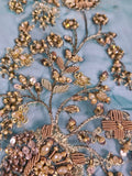 Maria B Zamrood Ara – Luxury Organza Sharara Suit with Adda Work