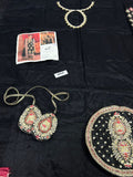 Sarazara Lunara | Premium Tassel Silk Embroidered Ensemble with Trouser & Accessories
