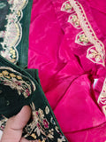 Abeera Usman Burgundy Dusk – Luxury Tussel Silk Suit