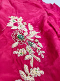 Abeera Usman Burgundy Dusk – Luxury Tussel Silk Suit