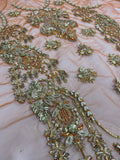 Afrozeh Rangreza Unstitched 7-Piece Embroidered Bridal Suit | Premium Net & Raw Silk
