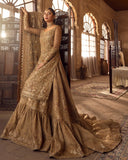 Faiza Saqlain – Luxury Formal Gharara Suit (Tussel Silk Embellished)